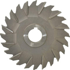 Made in USA - 5" Diam x 5/16" Width of Cut, 24 Teeth, High Speed Steel Side Milling Cutter - Staggered Teeth, Uncoated - Top Tool & Supply