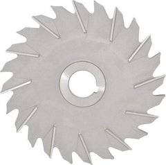 Made in USA - 6" Diam x 1/4" Width of Cut, 24 Teeth, High Speed Steel Side Milling Cutter - Staggered Teeth, Uncoated - Top Tool & Supply