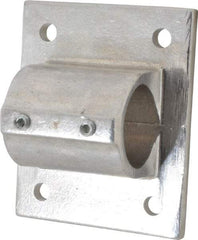 Hollaender - 1-1/2" Pipe, Wall Mount Flange, Aluminum Alloy Flange Pipe Rail Fitting - Bright Finish - Top Tool & Supply