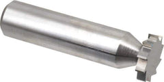 Made in USA - 5/8" Diam x 1/8" Face Width, Solid Carbide, 10 Teeth, Shank Connection Woodruff Keyseat Cutter - Uncoated, 2-1/8" OAL x 1/2" Shank, Straight Teeth, ANSI 405, Old Standard 5 - Top Tool & Supply