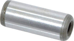 Jergens - 1/2" Diam x 1-1/4" Pin Length Alloy Steel Pull Out Dowel Pin - C 47-58 & C 60-64 (Surface) Hardness, 1 Beveled & 1 Threaded End - Top Tool & Supply