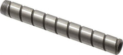 Jergens - 1/4" Diam x 2" Pin Length Alloy Steel Grooved Dowel Pin - C 47-58 & C 60-64 (Surface) Hardness, 1 Beveled & 1 Threaded End - Top Tool & Supply