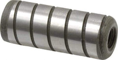 Jergens - 1/2" Diam x 1-1/4" Pin Length Alloy Steel Grooved Dowel Pin - C 47-58 & C 60-64 (Surface) Hardness, 1 Beveled & 1 Threaded End - Top Tool & Supply