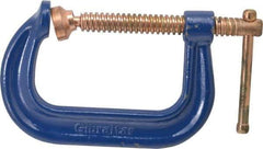 Gibraltar - Regular-Duty 4" Max Opening, 3-1/4" Throat Depth, Forged Steel Standard C-Clamp - 6,200 Lb Capacity, 0" Min Opening, Deep Throat, Copper Plated Screw - Top Tool & Supply