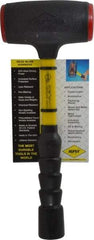 NUPLA - 48 oz Head 2-3/16" Face Diam Urethane Dead Blow Hammer - 14-5/16" OAL, Fiberglass Handle - Top Tool & Supply