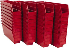 Quantum Storage - 50 Lb. Load Capacity, 11-5/8" Deep, Red Polypropylene Hopper Shelf Bin - 4" High x 2-3/4" Wide x 11-5/8" Long - Top Tool & Supply