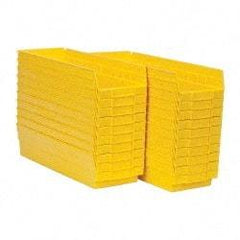 Quantum Storage - 50 Lb. Load Capacity, 17-7/8" Deep, Yellow Polypropylene Hopper Shelf Bin - 4" High x 6-5/8" Wide x 17-7/8" Long - Top Tool & Supply