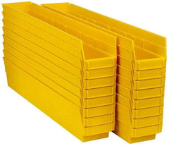 Quantum Storage - 50 Lb. Load Capacity, 23-5/8" Deep, Yellow Polypropylene Hopper Shelf Bin - 4" High x 4-1/8" Wide x 23-5/8" Long - Top Tool & Supply