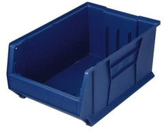 Quantum Storage - 100 Lb. Load Capacity, 23-7/8" Deep, Blue Polypropylene Hopper Stacking Bin - 7" High x 11" Wide x 23-7/8" Long - Top Tool & Supply