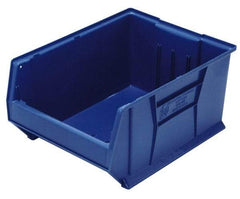 Quantum Storage - 100 Lb. Load Capacity, 23-7/8" Deep, Blue Polypropylene Hopper Stacking Bin - 10" High x 11" Wide x 23-7/8" Long - Top Tool & Supply