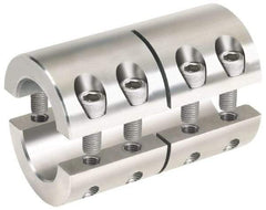 Climax Metal Products - 2" Bore, Stainless Steel, Two Piece Two Piece Split Shaft Collar - 3-3/8" Outside Diam, 4-7/8" Wide - Top Tool & Supply