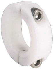 Climax Metal Products - 3" Bore, Plastic, Two Piece Clamping Shaft Collar - 4-1/4" Outside Diam, 7/8" Wide - Top Tool & Supply