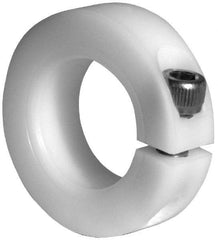 Climax Metal Products - 1-15/16" Bore, Plastic, One Piece One Piece Split Shaft Collar - 3" Outside Diam, 11/16" Wide - Top Tool & Supply