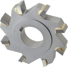 Made in USA - 3" Diam x 1/2" Width of Cut, 8 Teeth, Carbide Tipped Side Milling Cutter - Straight Teeth, Uncoated - Top Tool & Supply