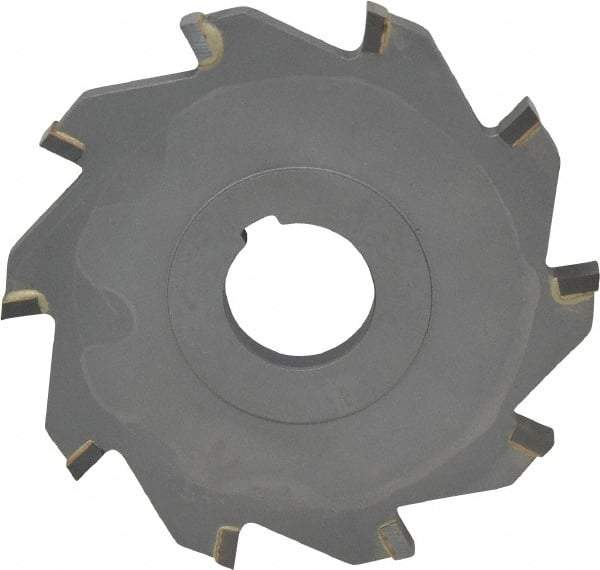 Made in USA - 4" Diam x 5/16" Width of Cut, 10 Teeth, Carbide Tipped Side Milling Cutter - Straight Teeth, Uncoated - Top Tool & Supply