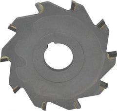 Made in USA - 4" Diam x 5/16" Width of Cut, 10 Teeth, Carbide Tipped Side Milling Cutter - Straight Teeth, Uncoated - Top Tool & Supply