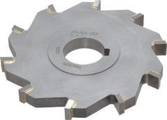 Made in USA - 4" Diam x 3/8" Width of Cut, 10 Teeth, Carbide Tipped Side Milling Cutter - Straight Teeth, Uncoated - Top Tool & Supply