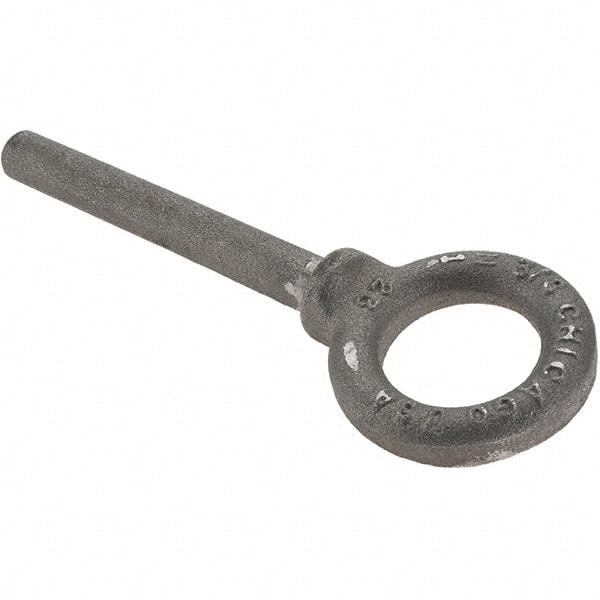 Gibraltar - Forged Steel, Fixed Blank Lifting Eye Bolt - 3" Shank, Shoulder - Top Tool & Supply