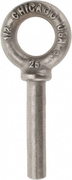 Gibraltar - Forged Steel, Fixed Blank Lifting Eye Bolt - 3" Shank, Shoulder - Top Tool & Supply