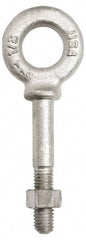 Gibraltar - 800 Lb Capacity, Stainless Steel, 5/16 Thread, Fixed Lifting Eye Bolt - Partially Threaded, 4-1/4" Shank, 2-1/2" Thread Length, Shoulder - Top Tool & Supply