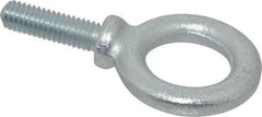 Gibraltar - 1,400 Lb Capacity, Forged Steel, 3/8-16 Thread, Fixed Lifting Eye Bolt - Fully Threaded, 1-1/4" Shank, 1-1/4" Thread Length, Shoulder - Top Tool & Supply