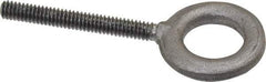 Gibraltar - 500 Lb Capacity, Forged Steel, 1/4-20 Thread, Fixed Lifting Eye Bolt - Fully Threaded, 2" Shank, 2" Thread Length, No Shoulder - Top Tool & Supply