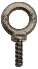 Gibraltar - 4,000 Lb Capacity, Steel, 5/8-11 Thread, Lifting Eye Bolt - Fully Threaded, 2-1/2" Shank, 2-1/2" Thread Length, Shoulder - Top Tool & Supply