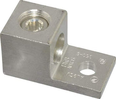 Thomas & Betts - 6 AWG Noninsulated Compression Connection Square Ring Terminal - 3/8" Stud, 2-1/4" OAL x 1-1/8" Wide, Tin Plated Aluminum Contact - Top Tool & Supply