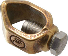 Thomas & Betts - 1/0 to 8 (Solid) AWG Compatible Single-Nut Rod Clamp - Copper Alloy, 2-13/64" OAL, CSA Certified, RoHS Compliant, UL Listed - Top Tool & Supply