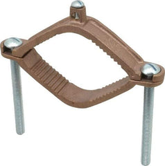 Thomas & Betts - 4 to 10 (Solid) AWG Compatible Dual-Nut Rod Clamp - Bronze, 6-5/16" OAL, RoHS Compliant, UL File E3060, UL Listed - Top Tool & Supply