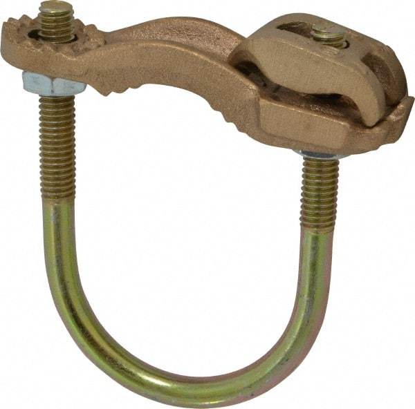 Thomas & Betts - 4 to 4/0 AWG Compatible U-bolt Rod Clamp - Bronze, CSA Certified, UL File E3060, UL Listed - Top Tool & Supply