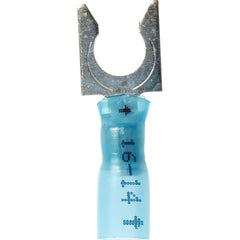 3M - 1/4" Stud, 16 to 14 AWG Compatible, Partially Insulated, Crimp Connection, Locking Fork Terminal - Top Tool & Supply