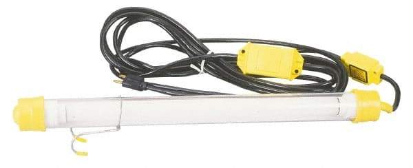 Made in USA - 120 Volt, 15 Watt, Electric, Fluorescent Portable Hook Work Light - 50' Cord, 1 Head - Top Tool & Supply