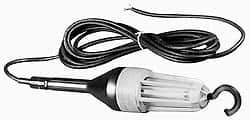 Made in USA - 13 Watt, Electric, Fluorescent Portable Hook Work Light - 50' Cord, 1 Head, 900 Lumens - Top Tool & Supply