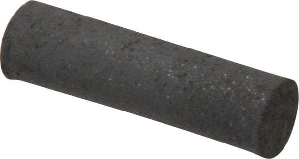 Made in USA - 1/4" Max Diam x 7/8" Long, Cylinder, Rubberized Point - Medium Grade, Silicon Carbide, 1/16" Arbor Hole, Unmounted - Top Tool & Supply