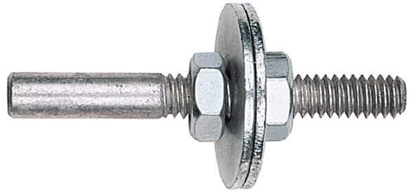 Made in USA - 1/4" Shank Rubberized Abrasive Point Mandrel - 1/4" Hole Compatibility, for Small Wheels - Top Tool & Supply