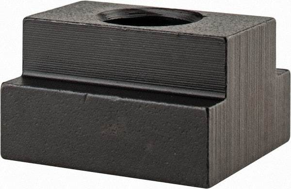 Gibraltar - 5/8-11 Tapped Through T Slot Nut - 11/16" Slot Width, 1-1/8 x 7/16" Base Width x Height, 1-1/4 x 3/4" OAL x Height - Top Tool & Supply