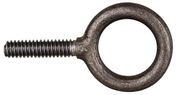 Gibraltar - 9,000 Lb Capacity, Steel, 1-14 Thread, Fixed Lifting Eye Bolt - Fully Threaded, 2-1/2" Shank, 2-1/2" Thread Length, Shoulder - Top Tool & Supply