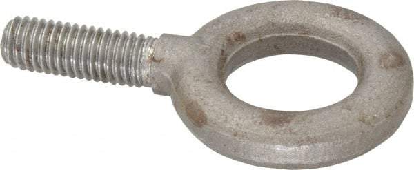 Gibraltar - 2,400 Lb Capacity, Steel, 1/2-13 Thread, Fixed Lifting Eye Bolt - Fully Threaded, 1-1/2" Shank, 1-1/2" Thread Length, No Shoulder - Top Tool & Supply