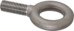 Gibraltar - 5,000 Lb Capacity, Steel, 3/4-10 Thread, Fixed Lifting Eye Bolt - Fully Threaded, 2" Shank, 2" Thread Length, No Shoulder - Top Tool & Supply