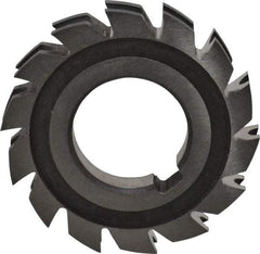 Made in USA - 3/32" Radius, 3/16" Circle Diam, 2-1/4" Diam x 0.385" Wide Cut, High Speed Steel Concave Radius Cutter - 2-1/4" OAL, Arbor Connection, Uncoated, Form Relieved, 10 Teeth - Top Tool & Supply