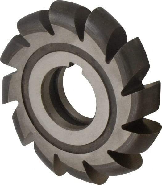 Made in USA - 3/8" Radius, 3/4" Circle Diam, 3-3/4" Cutter Diam, Arbor Connection, Convex Radius Cutter - High Speed Steel, Uncoated, Form Relieved, 12 Teeth - Top Tool & Supply