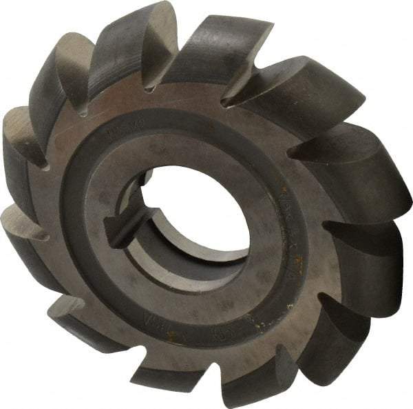 Made in USA - 7/16" Radius, 7/8" Circle Diam, 4" Cutter Diam, Arbor Connection, Convex Radius Cutter - High Speed Steel, Uncoated, Form Relieved, 12 Teeth - Top Tool & Supply