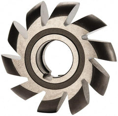 Made in USA - 1/2" Radius, 1" Circle Diam, 3-1/4" Cutter Diam, Arbor Connection, Convex Radius Cutter - High Speed Steel, Uncoated, Form Relieved, 12 Teeth - Top Tool & Supply