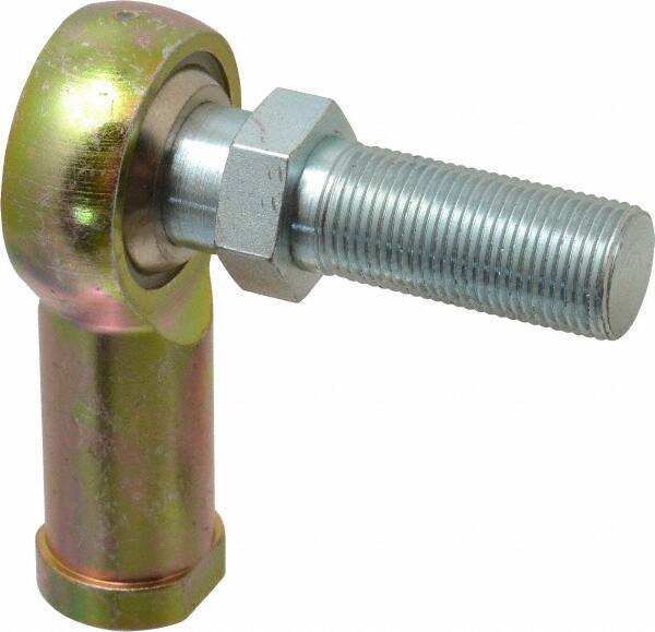 Alinabal - 3/4" ID, 1-3/4" Max OD, 9,000 Lb Max Static Cap, Spherical Rod End - 3/4-16 RH, 1" Shank Diam, 1-3/4" Shank Length, Steel with Molded Nyloy Raceway - Top Tool & Supply