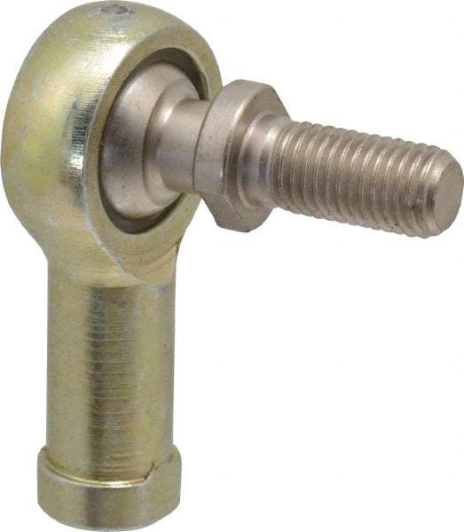 Alinabal - 5/16" ID, 7/8" Max OD, 2,800 Lb Max Static Cap, Spherical Rod End - 5/16-24 RH, 0.437" Shank Diam, 3/4" Shank Length, Steel with Molded Nyloy Raceway - Top Tool & Supply