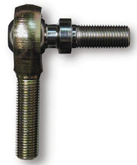 Alinabal - 7/16" ID, 1-1/8" Max OD, 3,800 Lb Max Static Cap, Spherical Rod End - 7/16-20 RH, 5/8" Shank Diam, 1-3/8" Shank Length, Steel with Steel Raceway - Top Tool & Supply