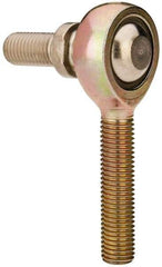 Alinabal - 5/16" ID, 7/8" Max OD, 2,800 Lb Max Static Cap, Spherical Rod End - 5/16-24 LH, 0.437" Shank Diam, 1-1/4" Shank Length, Steel with Molded Nyloy Raceway - Top Tool & Supply