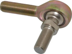 Alinabal - 1/2" ID, 1-5/16" Max OD, 6,400 Lb Max Static Cap, Spherical Rod End - 1/2-20 LH, 3/4" Shank Diam, 1-1/2" Shank Length, Steel with Molded Nyloy Raceway - Top Tool & Supply