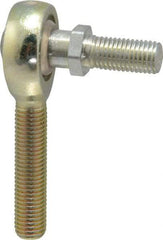 Alinabal - 3/8" ID, 1" Max OD, 3,250 Lb Max Static Cap, Spherical Rod End - 3/8-24 RH, 0.562" Shank Diam, 1-1/4" Shank Length, Steel with Molded Nyloy Raceway - Top Tool & Supply